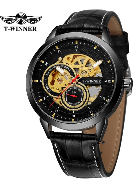 05 T-Kazanan Basit Rüzgar Içi Boş Çift Halkalı Mekanik Saat Altın Yuvarlak Saat Çelik Bant Isteğe Bağlı Çeşitli Renklerde Izle (Yurt Dışından) fiyatları