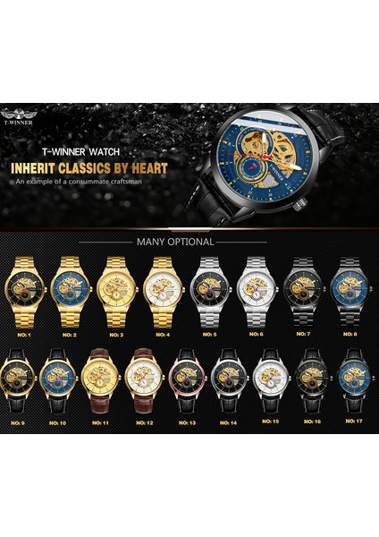 05 T-Kazanan Basit Rüzgar Içi Boş Çift Halkalı Mekanik Saat Altın Yuvarlak Saat Çelik Bant Isteğe Bağlı Çeşitli Renklerde Izle (Yurt Dışından) indirimleri