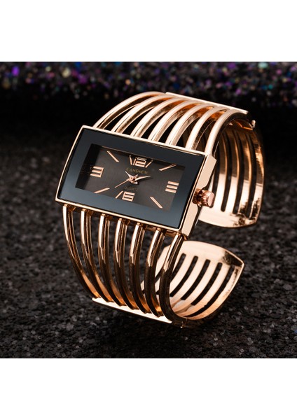 Altın Beyaz Lüks Altın Bilek Saatler Kadın Bileklik Bilezik Saatler Casual Bayanlar Saat Hodinky Montre Femme Saati Relogio Feminino Relojes (Yurt Dışından)