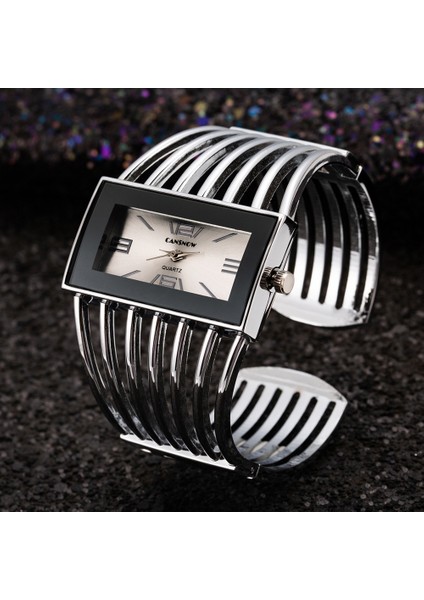 Altın Beyaz Lüks Altın Bilek Saatler Kadın Bileklik Bilezik Saatler Casual Bayanlar Saat Hodinky Montre Femme Saati Relogio Feminino Relojes (Yurt Dışından)