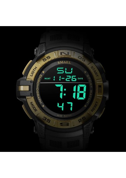 Turuncu Dijital Saatler Spor Smael Izle Erkekler Için 50 M Su Geçirmez Çalar Saat Otomatik Tarih Izle Turuncu Bilezik 1511 Erkek Saatleri Askeri (Yurt Dışından) modelleri