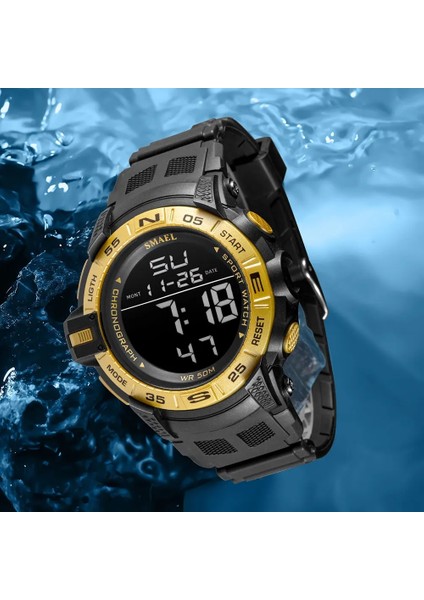 Turuncu Dijital Saatler Spor Smael Izle Erkekler Için 50 M Su Geçirmez Çalar Saat Otomatik Tarih Izle Turuncu Bilezik 1511 Erkek Saatleri Askeri (Yurt Dışından) indirimleri