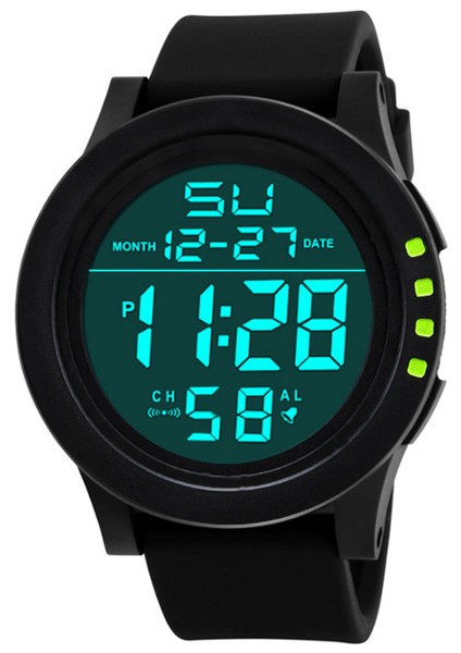 Green-C Erkekler Spor Izle Çok Fonksiyonlu Askeri Spor Saat Su Geçirmez Aydınlık LED Dijital Çocuk Izle Büyük Kadran Öğrenci Elektronik Saat (Yurt Dışından)