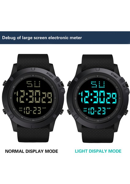 Green-C Erkekler Spor Izle Çok Fonksiyonlu Askeri Spor Saat Su Geçirmez Aydınlık LED Dijital Çocuk Izle Büyük Kadran Öğrenci Elektronik Saat (Yurt Dışından) fiyatları