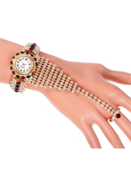 Yeşil Top5 Marka Lüks Saat Taklidi Bilezik Izle Kadın Saatler Bayanlar Kol Saati Relogio Feminino Reloj Mujer Montre Femme (Yurt Dışından) fırsatları