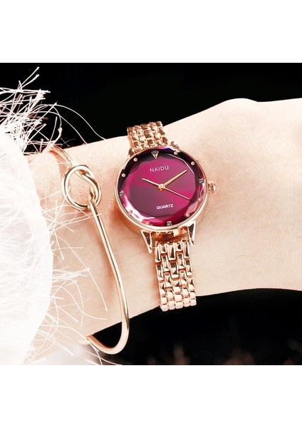 Gül Kadın Saatler Bayanlar Bilezik Saat Kuvars Yeni Naıdu Gül Altın Elbise Kol Saati Rahat Relogio Feminino Reloj Mujer Kol Saati (Yurt Dışından) fiyatları