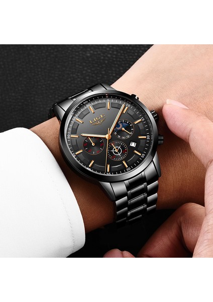 Siyah Gül Altın 2020 Yeni Lıge En Orijinal Erkek Saatler Moda 30 M Su Geçirmez Erkekler Için Çok Fonksiyonlu Kronograf Spor Izle Aydınlık + Kutu (Yurt Dışından) fırsatları