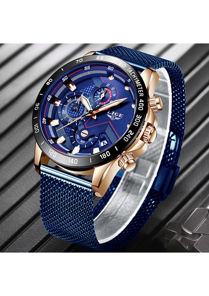 Gümüş Beyaz Lıge Kuvars Erkekler Izle Top Marka Lüks Moda Izle Erkekler Için Su Geçirmez Rahat Spor Erkek Kol Saati Chronograph Reloj Hombre + Kutu (Yurt Dışından) modelleri