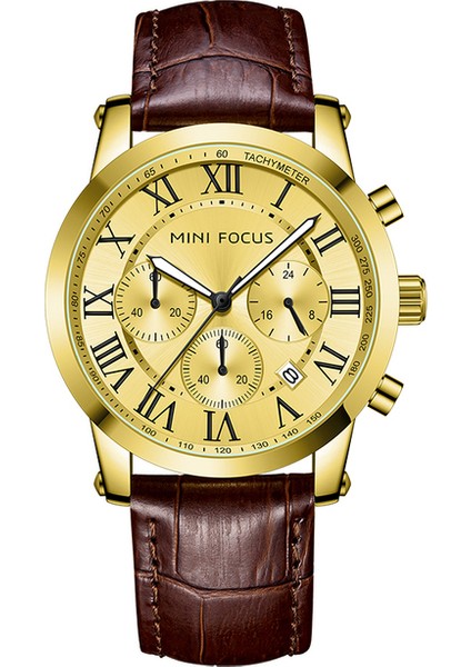 Altın Mını Focus Moda Izle Erkekler Için Kuvars Kol Saatleri Lüks Hakiki Deri Kayış Saatler Erkek 2021 Iş Saati Часы Мужские (Yurt Dışından)