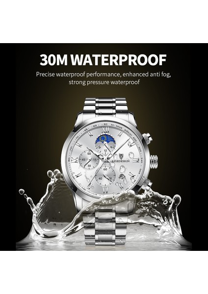 Gül Altın Beyaz Lıge Moda Izle Erkekler Lüks Spor Kuvars Kol Saati Chronograph Askeri Erkek Saatler Aydınlık Tarih Saat Relogio Masculino (Yurt Dışından) fiyatları