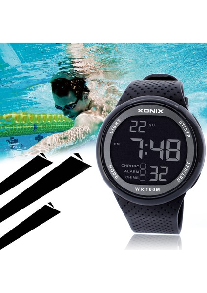 Ny 003(SILIKON) Sıcak!!!moda Erkek Spor Saatler Su Geçirmez 100 M Açık Eğlence Dijital Saat Yüzme Dalış Kol Saati Reloj Hombre Montre Homme (Yurt Dışından)