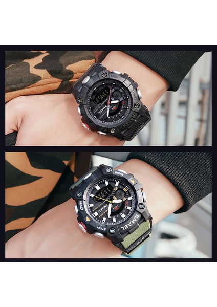 Turuncu Smael En Lüks Marka Askeri Erkek Spor Izle Su Geçirmez Kuvars Kol Saati Kronometre Alarm LED Işık Dijital Erkek Spor Saat (Yurt Dışından) modelleri