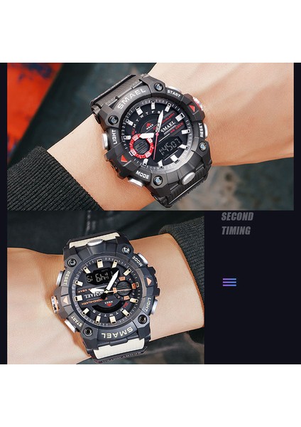 Turuncu Smael En Lüks Marka Askeri Erkek Spor Izle Su Geçirmez Kuvars Kol Saati Kronometre Alarm LED Işık Dijital Erkek Spor Saat (Yurt Dışından) fırsatları
