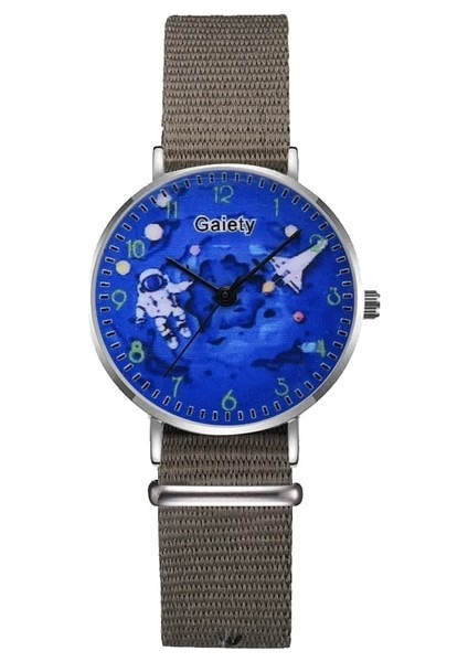 1 Adet Izle Yeşil Kadın Moda Saatler Örgü Örgü Bilek Bandı Izle Mavi Astronot Kadran Bayanlar Casual Saat Bilezik Saatler Set Relogio Feminino (Yurt Dışından)