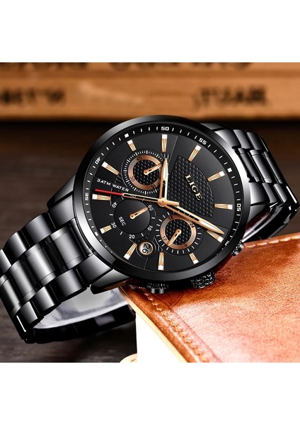 Gül Altın Mavi S Lıge Saatler Erkek Spor Kuvars Kronograf Kol Saatleri Lüks Paslanmaz Çelik Saat Aydınlık Tarih Erkekler Izle Relogio Masculino (Yurt Dışından) indirimleri