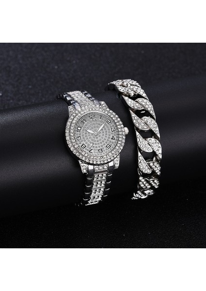 Altın Bir Ekleme Bilezik Yeni Altın Lüks Rhinestone Saatler Kadınlar Kristal Kuvars Bilezik Saatler Kol Saati Bayan Elbise Yeni Kol Saati Saat Relogios (Yurt Dışından)