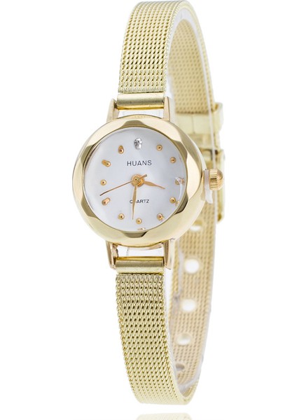 Kırmızı Lüks Altın Bilezik Izle Kadın Moda Örgü Ince Alaşım Bant Taklidi Dial Kuvars Kol Saati Casual Kadın Saatler Saat (Yurt Dışından) fiyatları