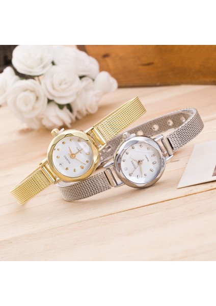 Kırmızı Lüks Altın Bilezik Izle Kadın Moda Örgü Ince Alaşım Bant Taklidi Dial Kuvars Kol Saati Casual Kadın Saatler Saat (Yurt Dışından) modelleri