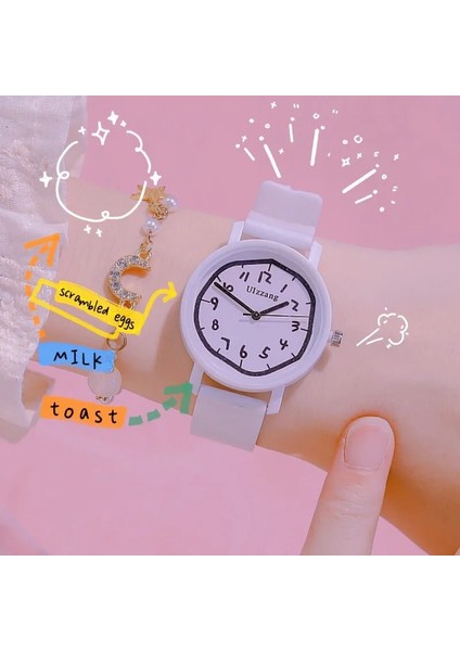 Gri Kadın Izle Karikatür Jöle Numaraları Dial Bilezik Saatler Set Bayanlar Lastik Bant Kuvars Kol Saati Kadın Kadın Saat Kız Için (Yurt Dışından) fiyatları