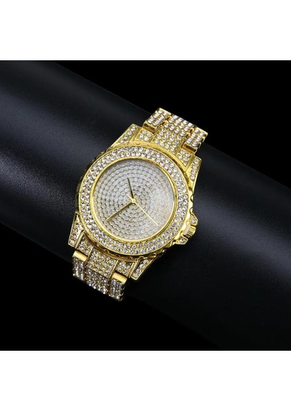 Gül Altın 3 Renk Lüks Elmas Kadın Moda Bilezik Saatler Gypsophila Dial Tasarım Zarif Bayanlar Kuvars Bilek Saatler Saat (Yurt Dışından) modelleri