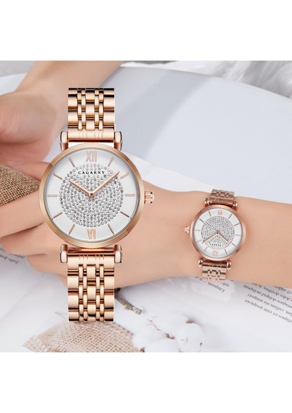 Çok Dropshipping Gül Altın Paslanmaz Çelik Bilezik Izle Kadın Moda Bayan Kuvars Saatler Hip Hop Elmas Bayanlar Saat Kadın (Yurt Dışından) fiyatları