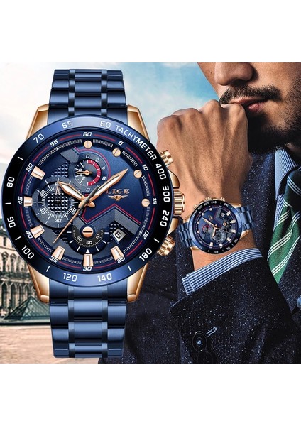 Gümüş Siyah Beyaz Lıge Erkek Saatler Üst Marka Lüks Paslanmaz Çelik Mavi Su Geçirmez Kuvars Izle Erkekler Moda Chronograph Erkek Spor Askeri Saat (Yurt Dışından) fiyatları
