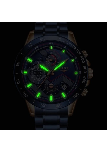 Gümüş Siyah Beyaz Lıge Erkek Saatler Üst Marka Lüks Paslanmaz Çelik Mavi Su Geçirmez Kuvars Izle Erkekler Moda Chronograph Erkek Spor Askeri Saat (Yurt Dışından) indirimleri