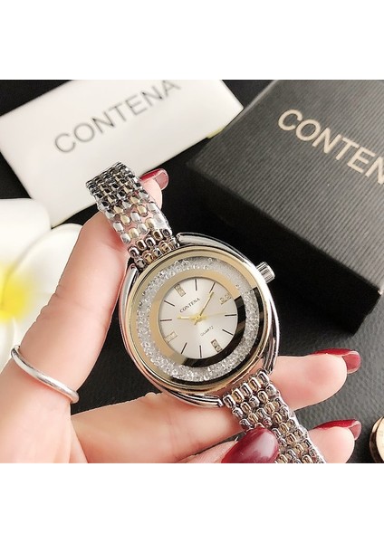 Gümüş Contena Lüks Kadın Saatler Gül Altın Bayanlar Bilezik Saatler Reloj Mujer 2020 Yaratıcı Kuvars Saatler Kadınlar Relogio Feminino (Yurt Dışından) indirimleri