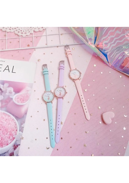 Beyaz Kadın Moda Deri Kayış Saatler Güzel Kedi Kızın Öğrenci Küçük Kuvars Izle Kızlar Için Renkli Sevimli Bilezik Saatler (Yurt Dışından) fırsatları