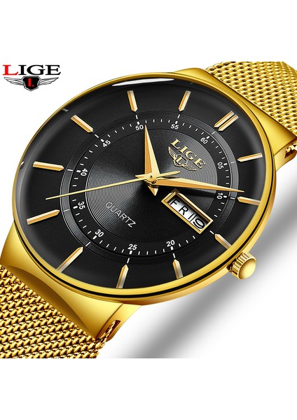 Gül Altın Mavi Relogio Masculino 2023 Lıge Yeni Erkek Saatler Üst Marka Lüks Ultra Ince Kuvars Izle Erkekler Çelik Hasır Kayış Su Geçirmez Altın Saat (Yurt Dışından) fiyatları