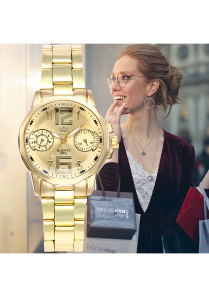 RINNADY047-ALTIN Altın Moda Gümüş Kadın Saatler Alaşım Bayanlar Kuvars Kol Saati Kadın Zarif Elbise Bilezik Saat Montre Femme Bayan Kol Saati (Yurt Dışından) fırsatları