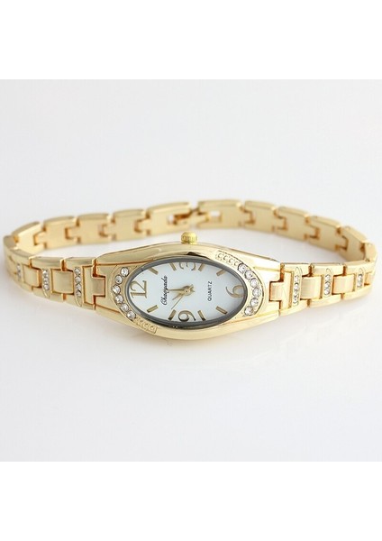 Gül Altın Altın Moda Kadınlar #39S Bilezik Izle Kadın Bayanlar Bilek Saatler Bling Kristal Analog Saat Kadın Elbise Kuvars Izle (Yurt Dışından)