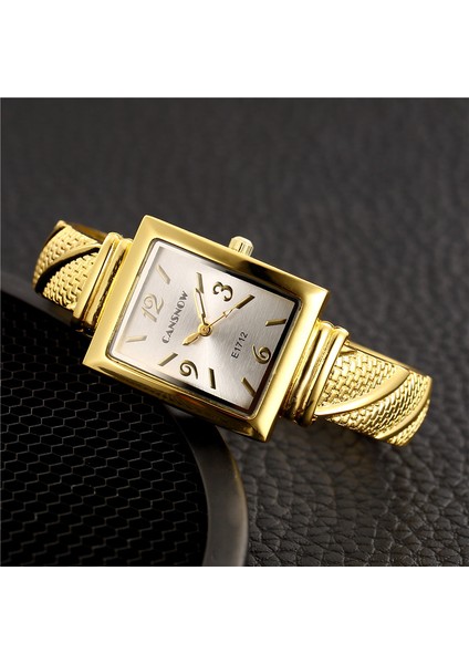 Altın Siyah Marka Sıcak Satış Kadın Moda Kuvars Saatler Casual Bilezik Izle Kol Saatleri Bayanlar Analog Saat Relojes Mujer Feminino (Yurt Dışından) fırsatları