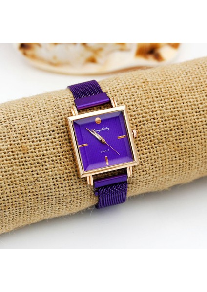 Mavi Kadın Takı Manyetik Örgü Kemer Saatler Kare Kuvars Bilezik Izle Bayanlar Yıldızlı Gökyüzü Saat Lüks Kadın Elbise Kol Saatleri (Yurt Dışından) fiyatları