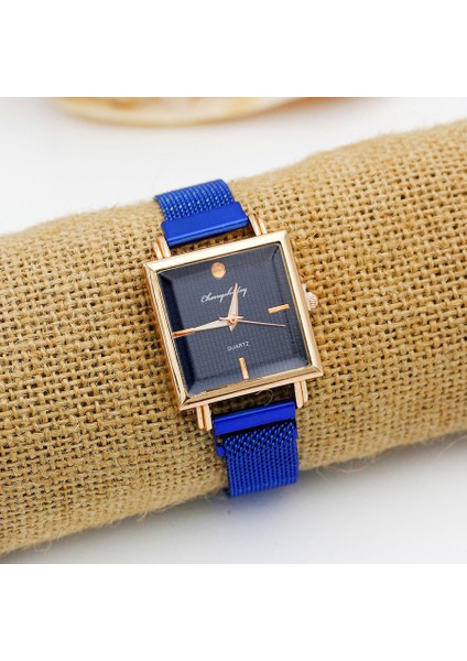 Mavi Kadın Takı Manyetik Örgü Kemer Saatler Kare Kuvars Bilezik Izle Bayanlar Yıldızlı Gökyüzü Saat Lüks Kadın Elbise Kol Saatleri (Yurt Dışından) modelleri