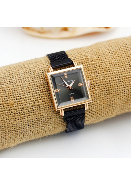 Mavi Kadın Takı Manyetik Örgü Kemer Saatler Kare Kuvars Bilezik Izle Bayanlar Yıldızlı Gökyüzü Saat Lüks Kadın Elbise Kol Saatleri (Yurt Dışından) indirimleri