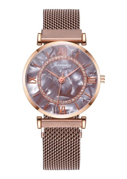 Stil 7 Lüks Gül Altın Izle Kadın Bilezik Saatler Üst Marka Bayanlar Casual Kuvars Izle Çelik Kadın Kol Saati Montre Femme Relogio (Yurt Dışından)