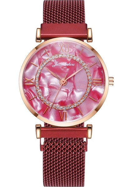 Stil 7 Lüks Gül Altın Izle Kadın Bilezik Saatler Üst Marka Bayanlar Casual Kuvars Izle Çelik Kadın Kol Saati Montre Femme Relogio (Yurt Dışından) modelleri