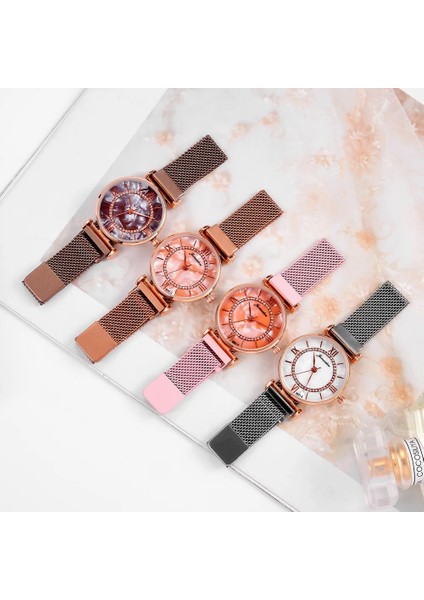 Stil 7 Lüks Gül Altın Izle Kadın Bilezik Saatler Üst Marka Bayanlar Casual Kuvars Izle Çelik Kadın Kol Saati Montre Femme Relogio (Yurt Dışından) indirimleri