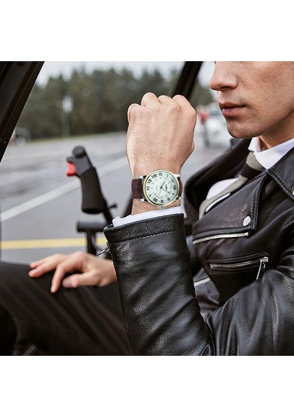 Bo Blk-Beyaz-Mavi Kazanan 2021 Moda Beyaz Altın Izle Erkekler Tarih Göstergesi Kahverengi Deri Kemer Mekanik Otomatik Saatler Erkek Üst Marka Lüks (Yurt Dışından) modelleri