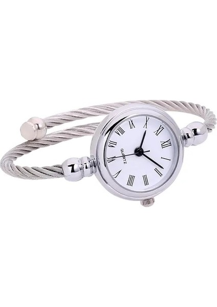 B Izle Kadın Yün Bilezik Basit Cam Ayna Bilezik Izle Kız Dairesel Analog Kuvars Izle Relogio Feminino Женские Часы (Yurt Dışından)