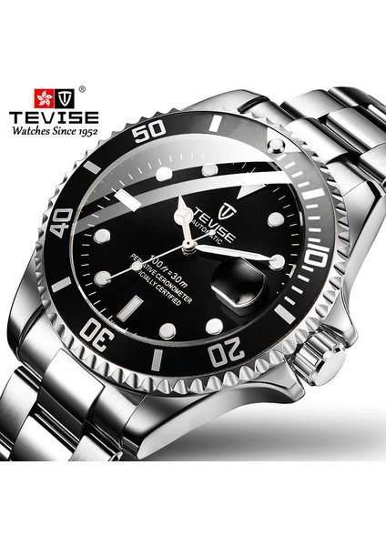 Sil Siyah Bilezik 2022 Tevise Erkekler Mekanik Saatler Otomatik Üst Marka Lüks Su Geçirmez Çelik Erkek Kol Saatleri Relogio Masculino 2022 (Yurt Dışından) fiyatları