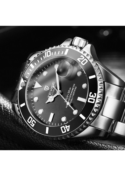 Sil Siyah Bilezik 2022 Tevise Erkekler Mekanik Saatler Otomatik Üst Marka Lüks Su Geçirmez Çelik Erkek Kol Saatleri Relogio Masculino 2022 (Yurt Dışından) modelleri