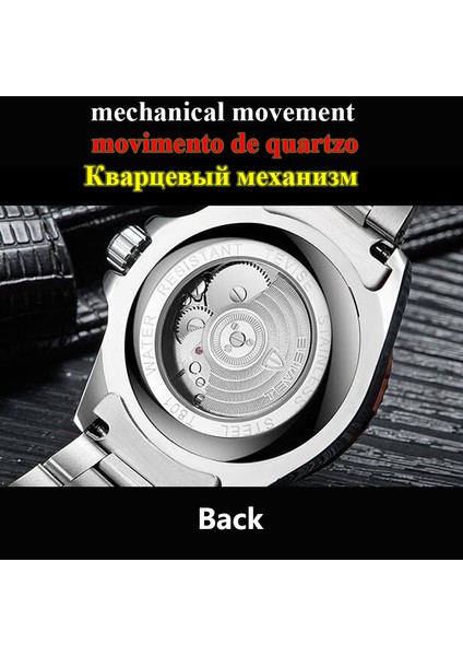 Sil Siyah Bilezik 2022 Tevise Erkekler Mekanik Saatler Otomatik Üst Marka Lüks Su Geçirmez Çelik Erkek Kol Saatleri Relogio Masculino 2022 (Yurt Dışından) indirimleri