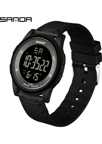 Siyah Beyaz Sanda 2022 Yeni Erkek Saatler 10MM Süper Ince Elektronik LED Dijital Saatler Erkek Saat Kol Saati Relogio Masculino 6107 (Yurt Dışından) fiyatları