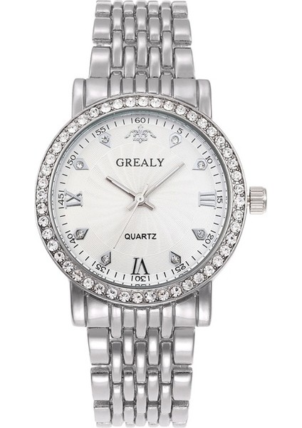 Gümüş Beyaz Büyük Yeni Rahat Altın Izle Kadın Saatler Bayanlar Yaratıcı Çelik Kadın Bilezik Saatler Kadın Saat Severler Kol Saati Relogio Feminino (Yurt Dışından)