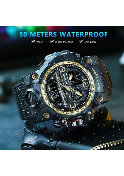 Siyah Kırmızı Sanda Kore Moda Trendi Açık Hava Eğlence Su Geçirmez Çok Fonksiyonlu Elektronik Saat Üniversite Öğrencisi Bayan Saat (Yurt Dışından) modelleri