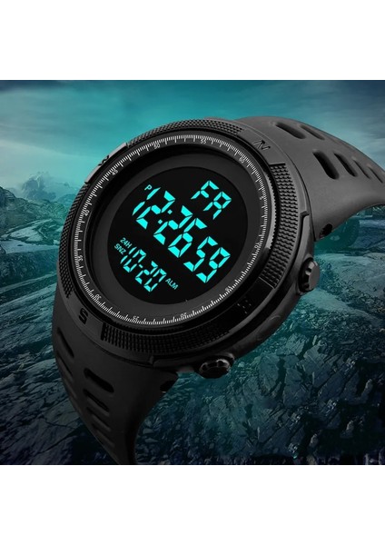 Mavi Izle Erkekler Dijital Elektronik Saat Tarih Kronometre Elektronik Kol Saati Unisex Spor Saat LED Ekran Erkek ve Kadın Saatler (Yurt Dışından)