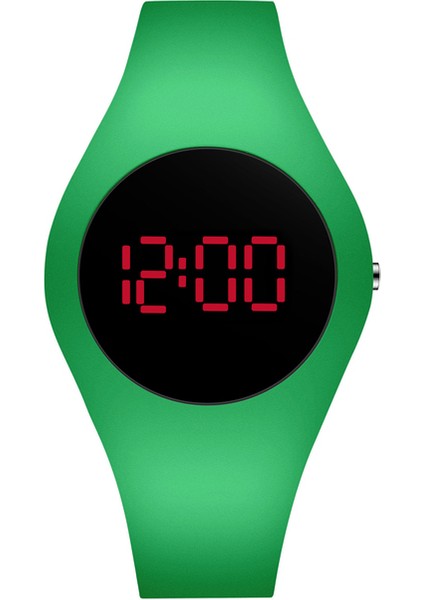 R1R-YEŞIL Erkekler Moda Izle Ultra-Ince Yuvarlak Spor Öğrenci Elektronik Saat Erkekler Su Geçirmez Dijital Saat Kadın Dijital Relogio Masculino (Yurt Dışından)