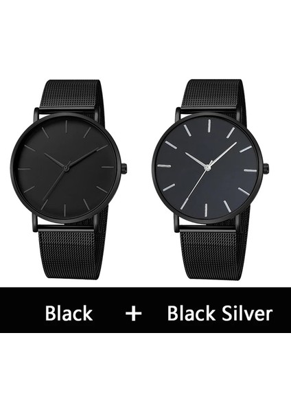 Bk Ekle Siyah Gümüş Moda Saatler Erkekler Ultra Ince Basit Arama Erkekler Kol Saati Paslanmaz Çelik Kuvars Bileklik Erkek Vip Bağlantı Dropshipping Için (Yurt Dışından)